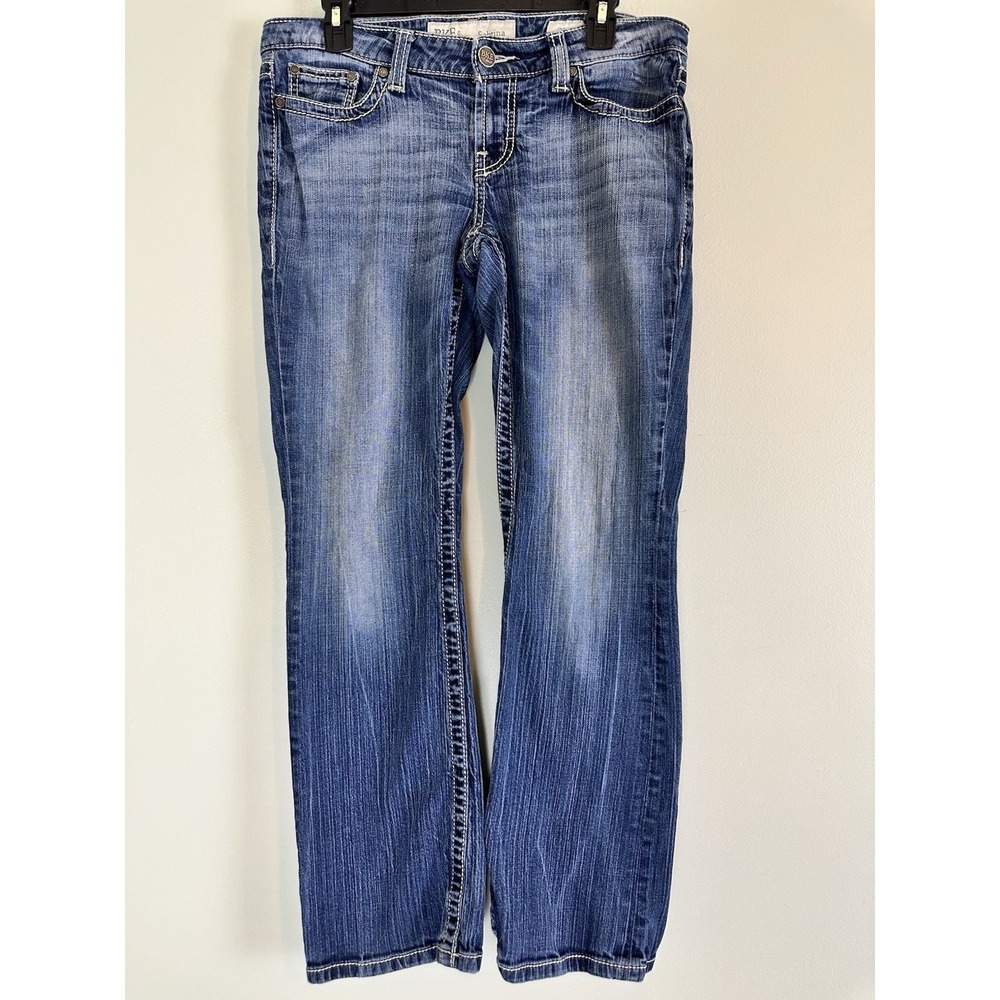 BKE Sabrina Jeans 30R x 31.5 Straight Leg Stretch Mid Rise Medium Wash Denim